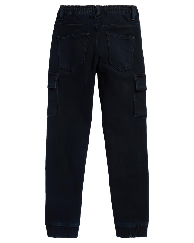 Jean cargo garçon, jean foncé (KiK Dunkle Cargo-Jeans (jeansblau dunkel)) — KiK, produit allemand authentique au Maroc