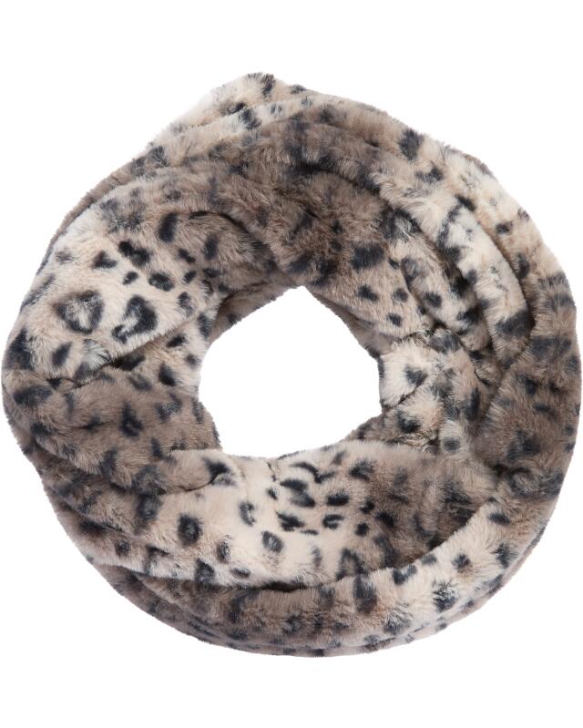 Leopard print snood for women, grey (KiK Loopschal Leo (grau)) — KiK, authentic German product in Morocco