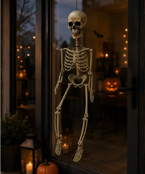 Szkielet jako dekoracja na Halloween