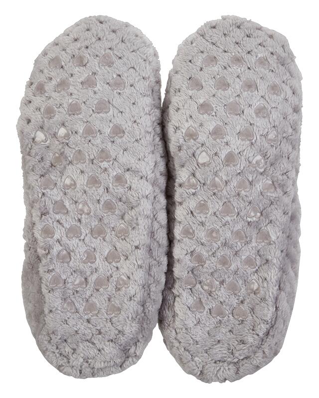 Chaussons ballerines à cœur femme, gris clair (KiK Ballerina-Hausschuhe Herz (hellgrau)) — KiK, produit allemand authentique au Maroc