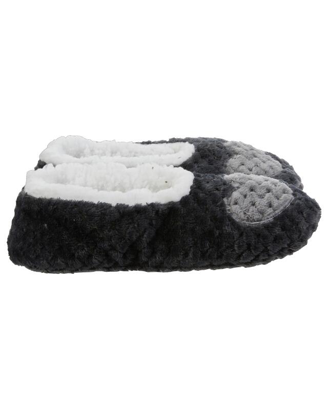 Ballerina slippers with heart for women, dark grey — KiK, authentic German product in Morocco