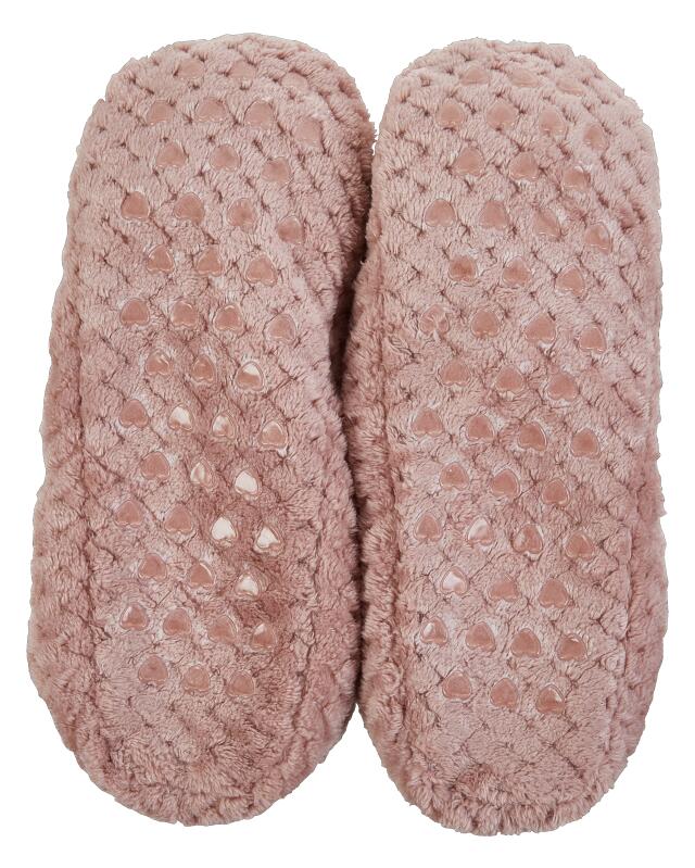 Chaussons ballerines à cœur femme, vieux rose (KiK Ballerina-Hausschuhe Herz (altrosa)) — KiK, produit allemand authentique au Maroc