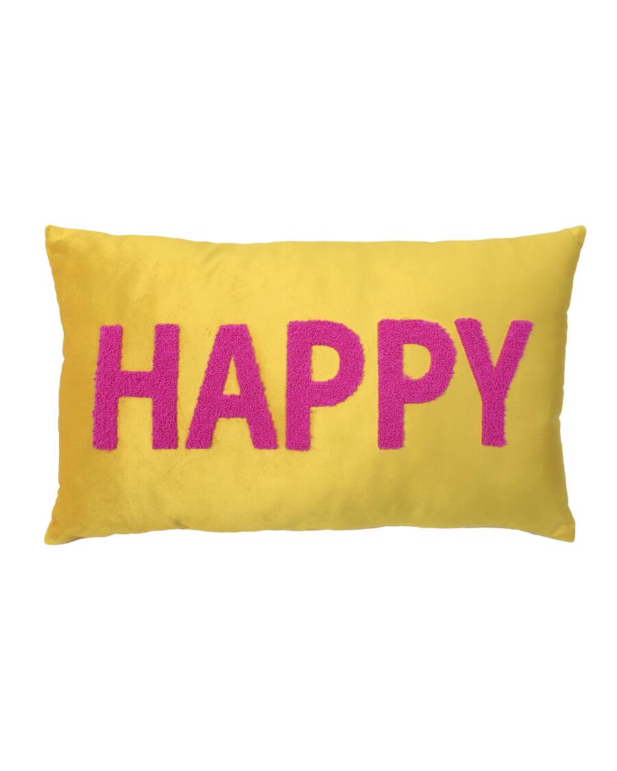Kissen mit Schriftzug, pink