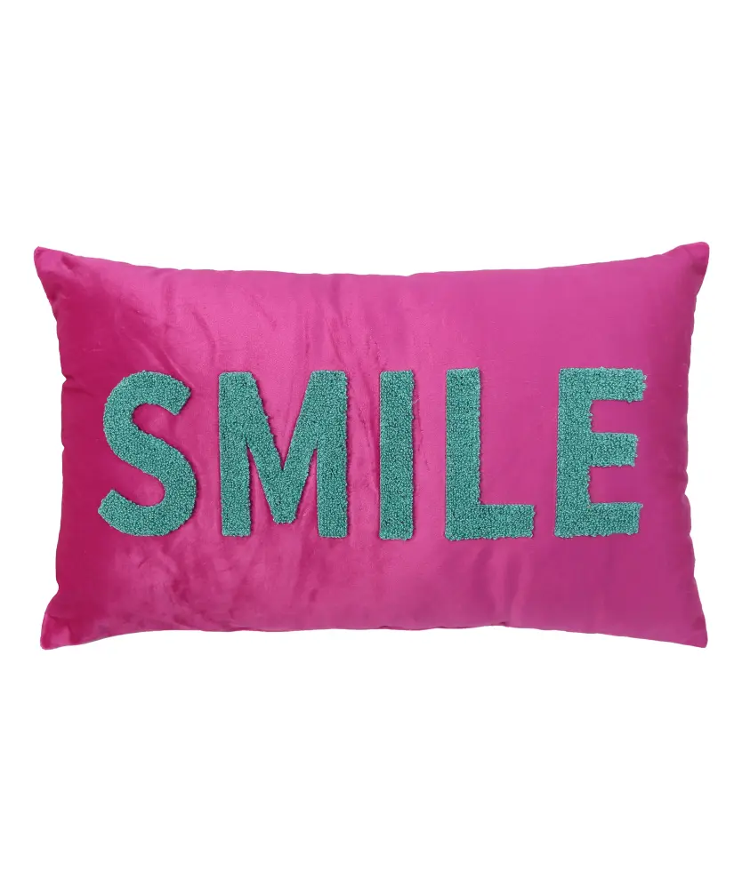 Kissen mit Schriftzug, pink