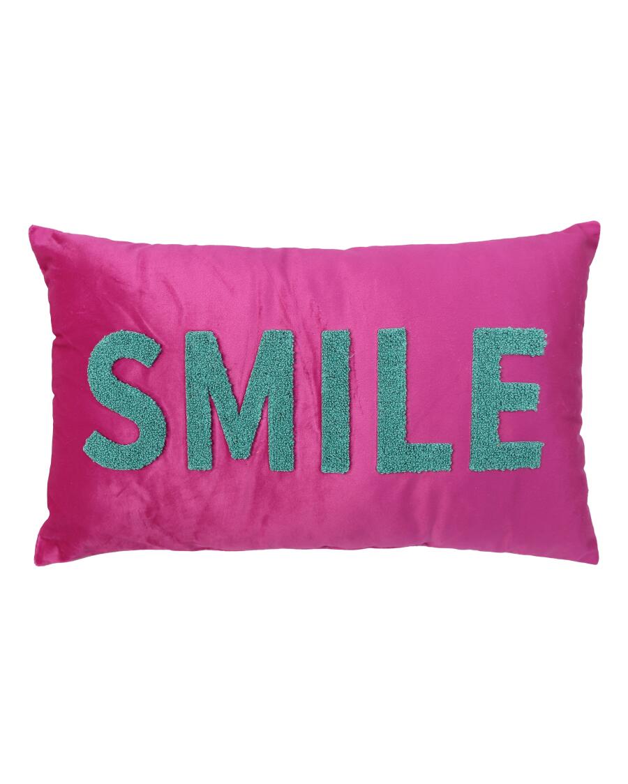Kissen mit Schriftzug, pink