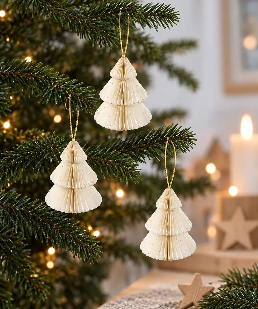 Deko-Tannen Weihnachten, weiß