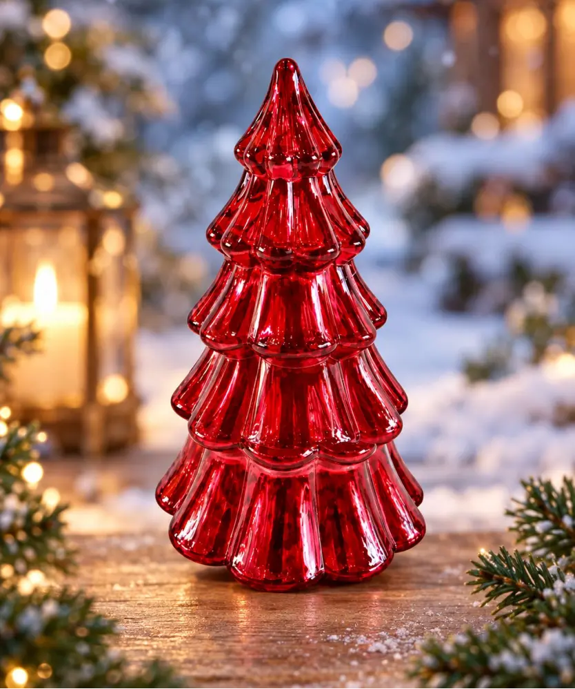 Deko-Tanne Weihnachten, rot