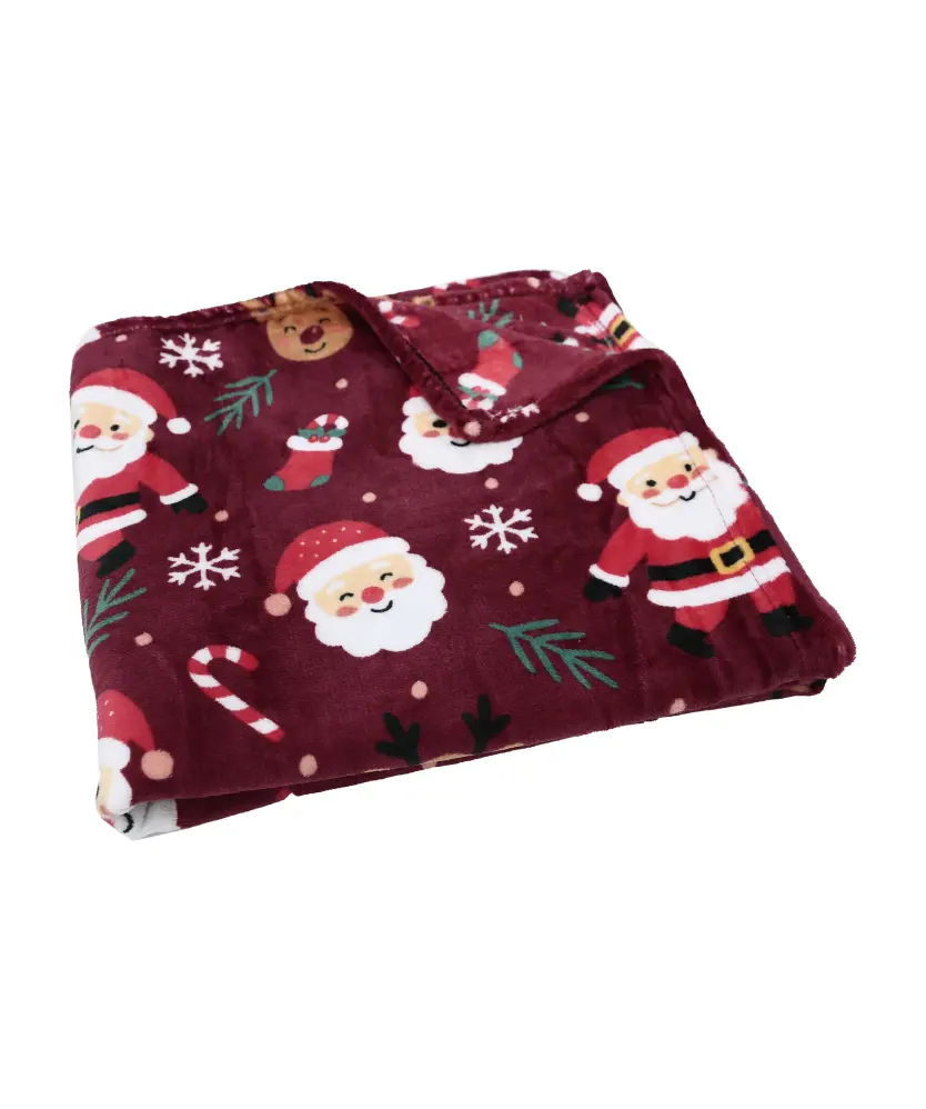 Kuscheldecke + Formkissen Weihnachten, rot