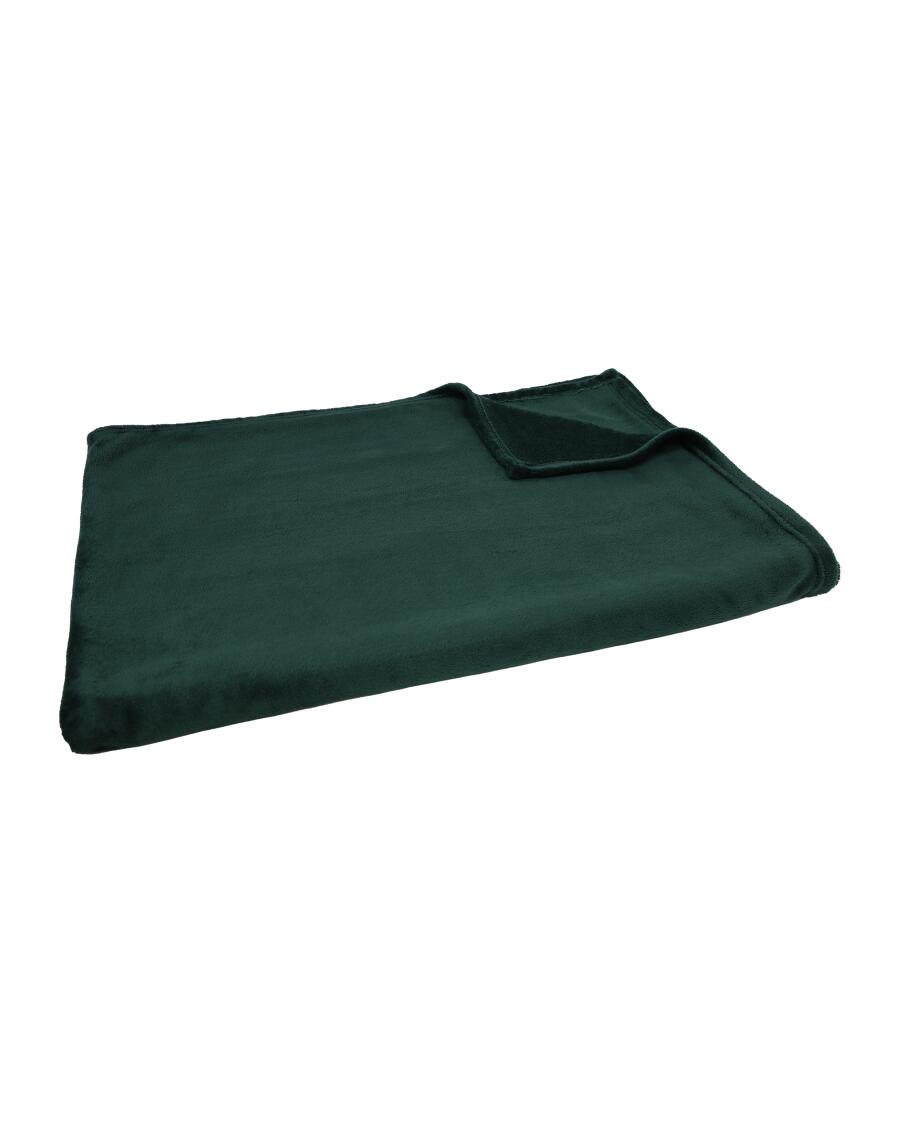 Wohndecke Coral-Fleece, dunkelgrün