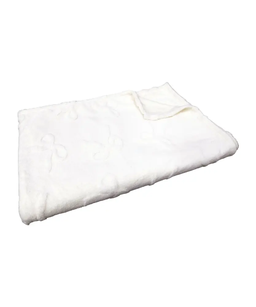 Sherpa-Wohndecke mit Schleifenmuster, offwhite