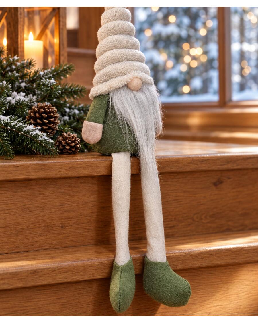Deko-Wichtel Weihnachten, weiß