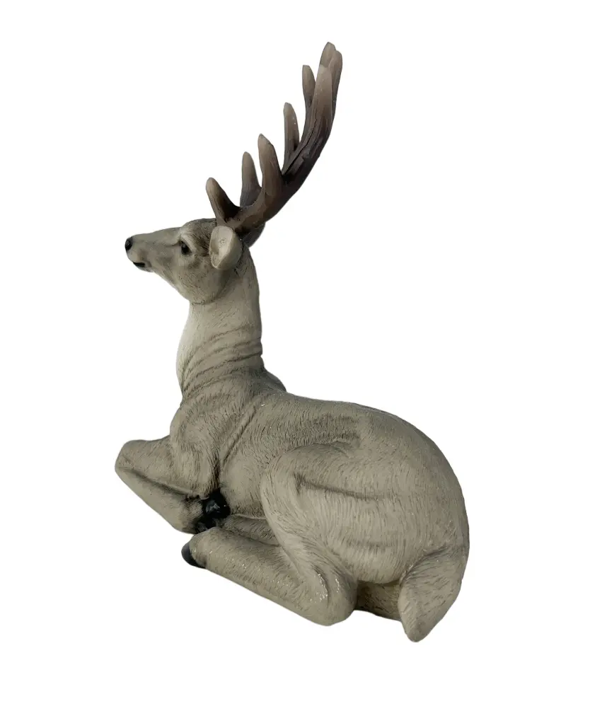 Deko-Hirsch Weihnachten, dunkelgrau