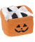 Koszyk na Halloween z ręcznikami dla gości pomarańczowy