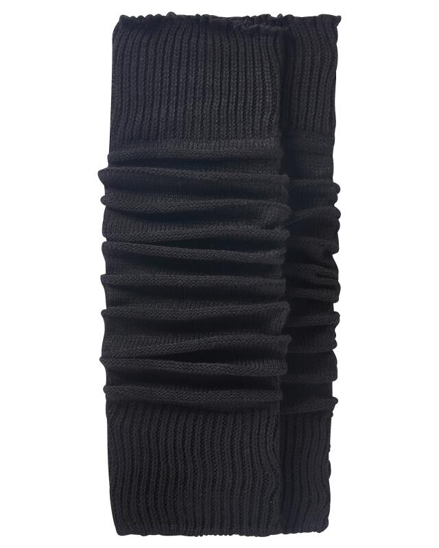 Leg warmers with ribbed cuffs for women, black — KiK, authentic German product in Morocco