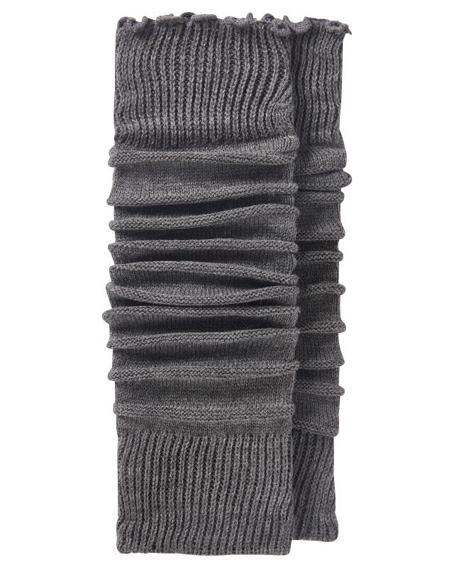 Leg warmers with ribbed cuffs for women, grey marl — KiK, authentic German product in Morocco