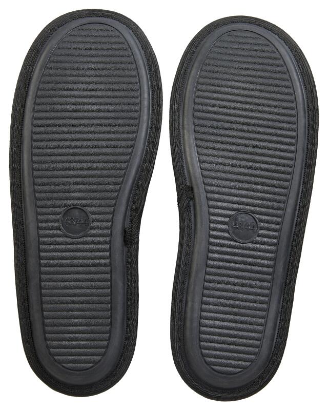 Chaussons à fines rayures homme, noir (KiK Hausschuhe Nadelstreifen (schwarz)) — KiK, produit allemand authentique au Maroc
