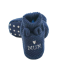 Gestrickte Babyschuhe dunkelblau