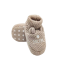Gestrickte Babyschuhe hellbraun melange