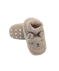 Gestrickte Babyschuhe hellbraun melange