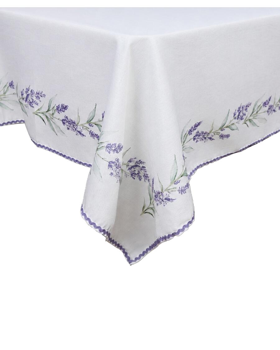 Tischdecke Lavendel, weiß/lila