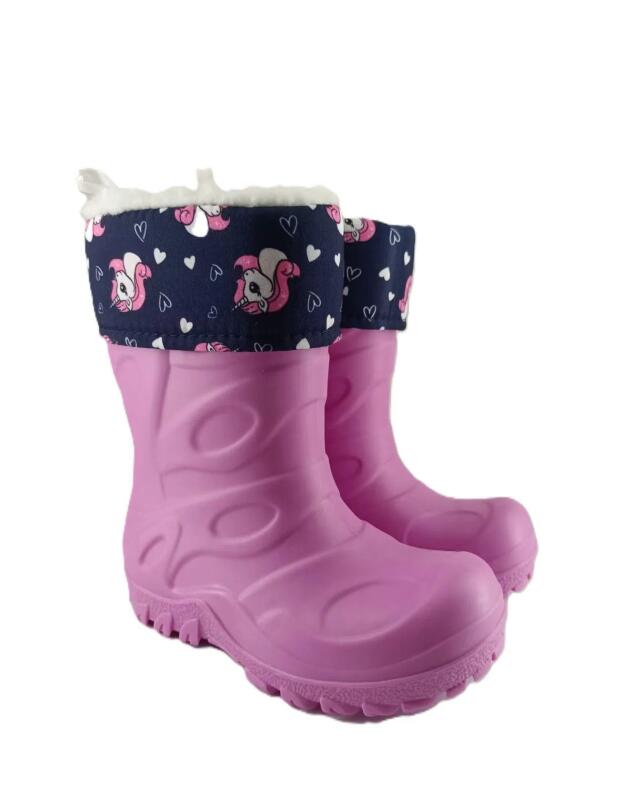 Bottes de pluie doublées fille, rose (KiK Gefütterte Regenstiefel (rosa)) — KiK, produit allemand authentique au Maroc
