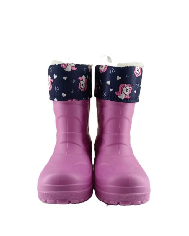 Bottes de pluie doublées fille, rose (KiK Gefütterte Regenstiefel (rosa)) — KiK, produit allemand authentique au Maroc