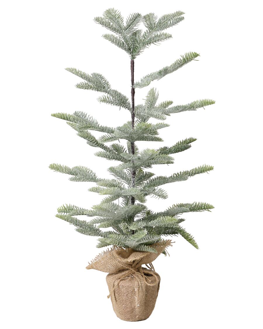 Kunsttanne Weihnachten, grün/weiß