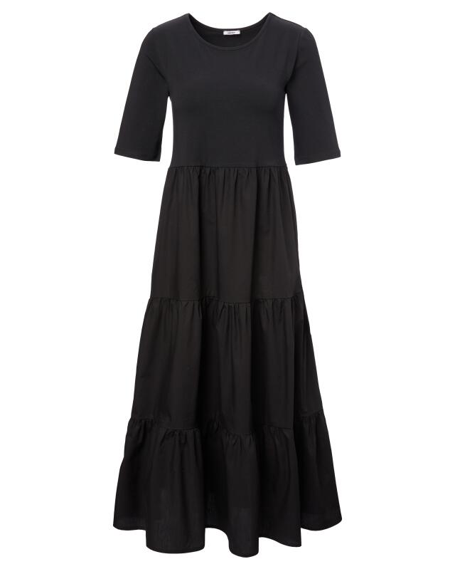 Robe étagée femme, noir (KiK Kleid mit Stufenschnitt (schwarz)) — KiK, produit allemand authentique au Maroc
