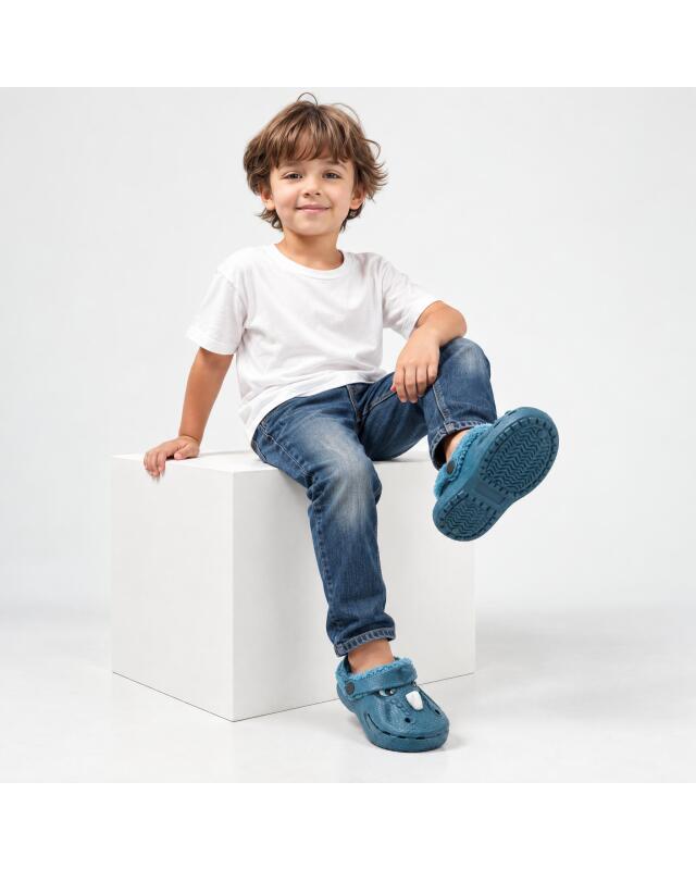 Clogs crocodile garçon, bleu pétrole — KiK, produit allemand authentique au Maroc