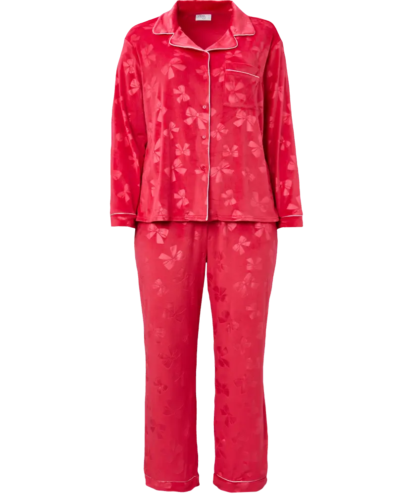 Boyfriend-Pyjama für Damen, rot