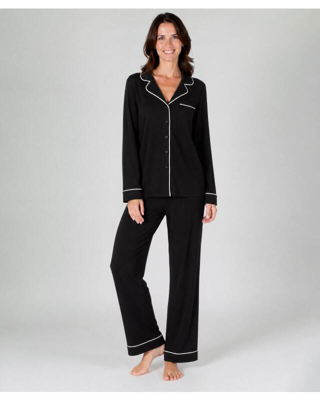 Wide-leg pyjamas for women, black (KiK Pyjama mit weitem Bein (schwarz)) — KiK, authentic German product in Morocco