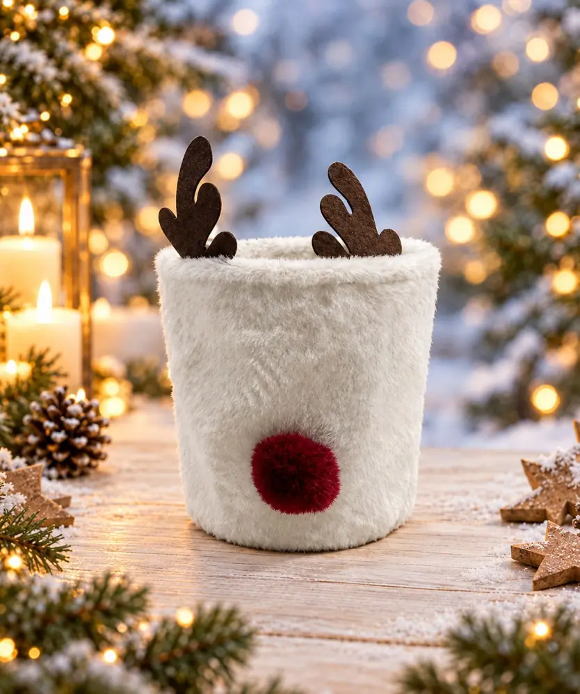 Aufbewahrungskorb Weihnachten, weiß