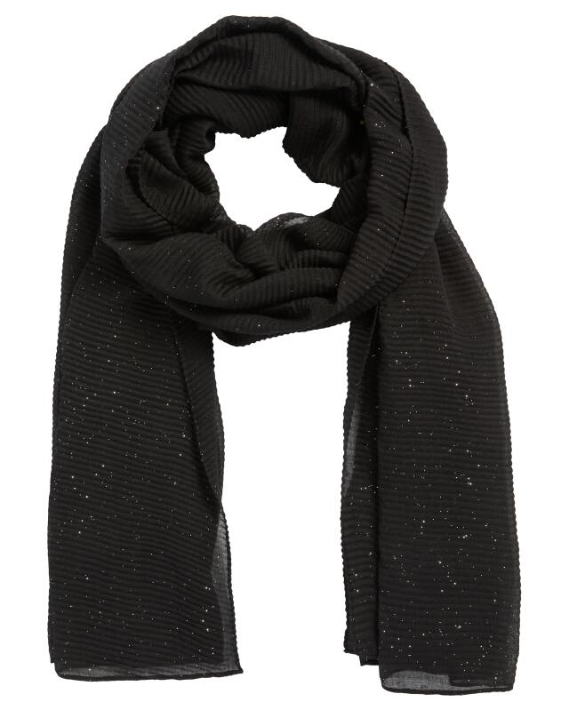 Écharpe à imprimé scintillant femme, noir imprimé (KiK Schal mit Schimmerprint (schwarz bedruckt)) — KiK, produit allemand authentique au Maroc