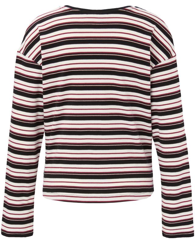 تيشيرت واسع بأكمام طويلة للنساء، أبيض/أسود (KiK Langarmshirt Oversize (weiß/schwarz)) — KiK, منتج ألماني أصلي في المغرب