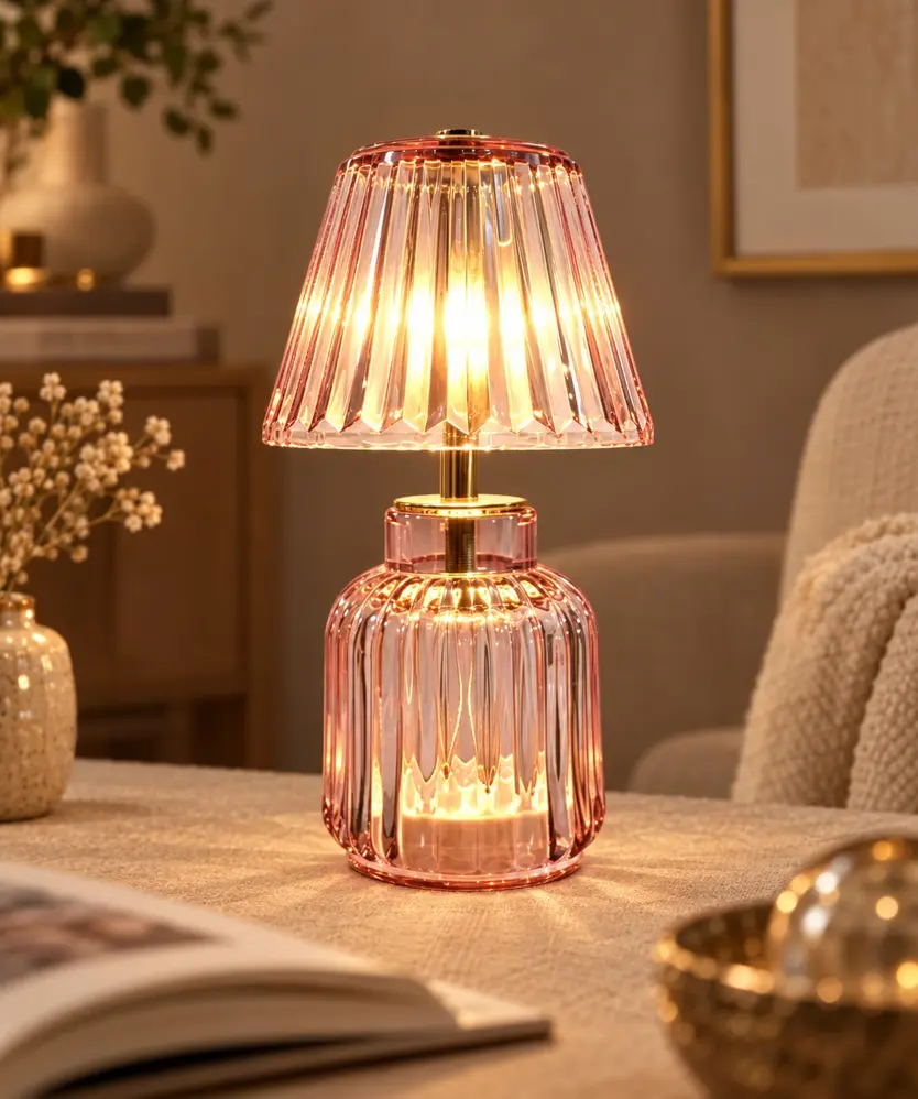 LED-Glaslampe, pink
