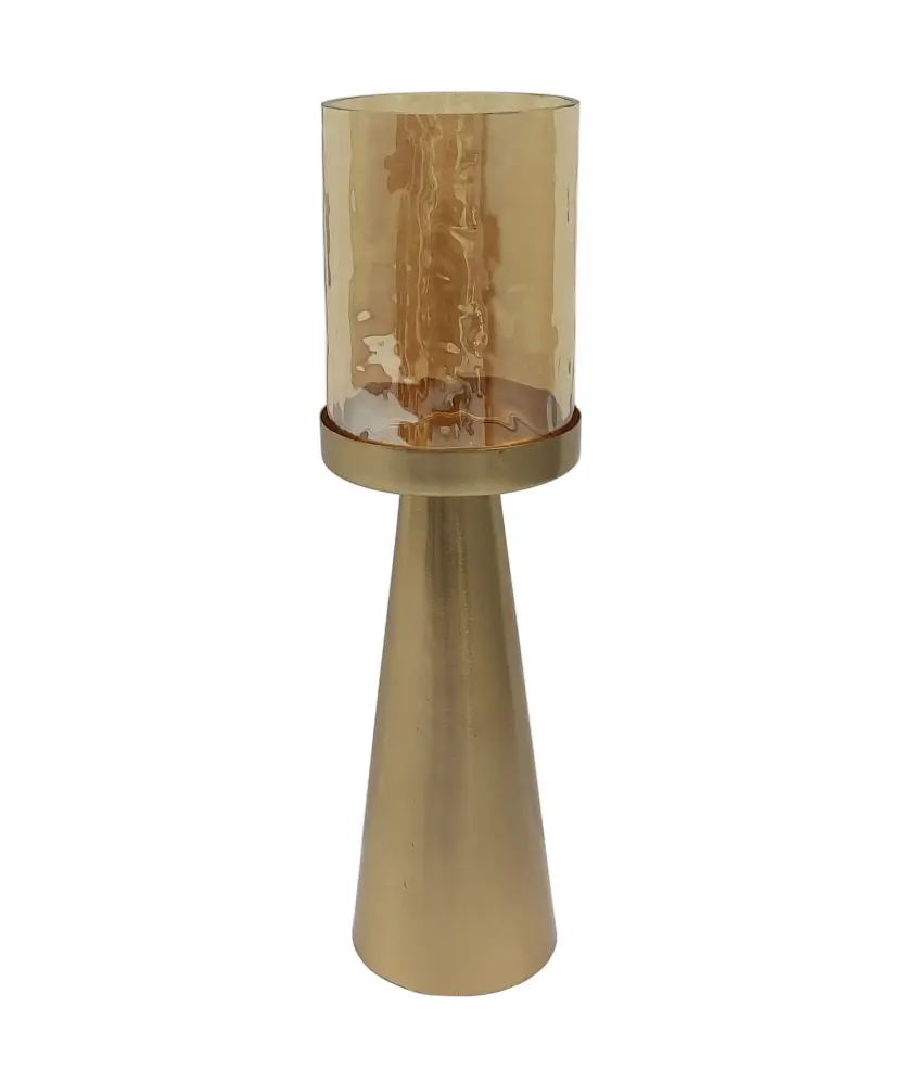 Kleiner Kerzenhalter in Kegelform, gold