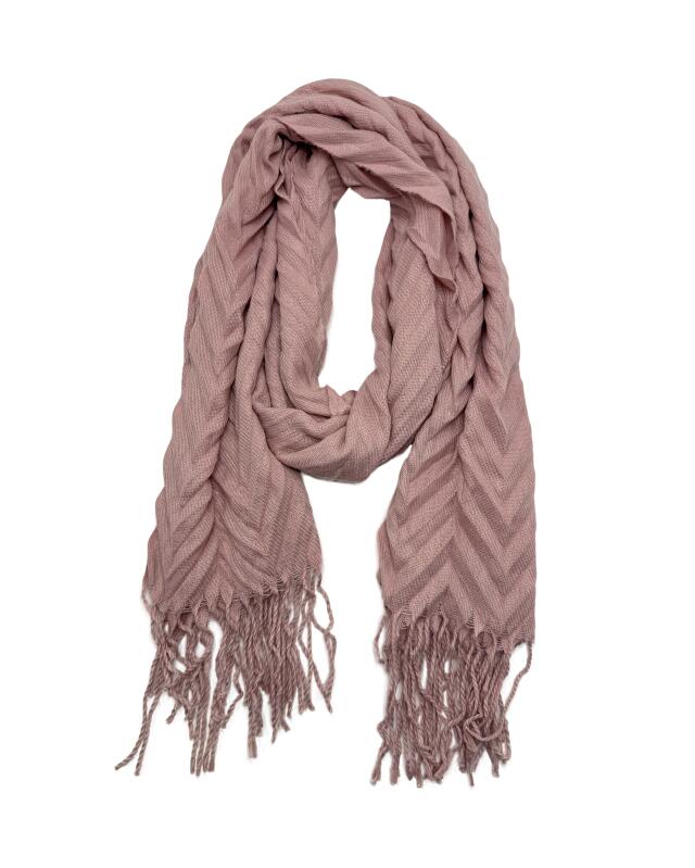 Écharpe à motif zigzag femme, rose foncé — KiK, produit allemand authentique au Maroc