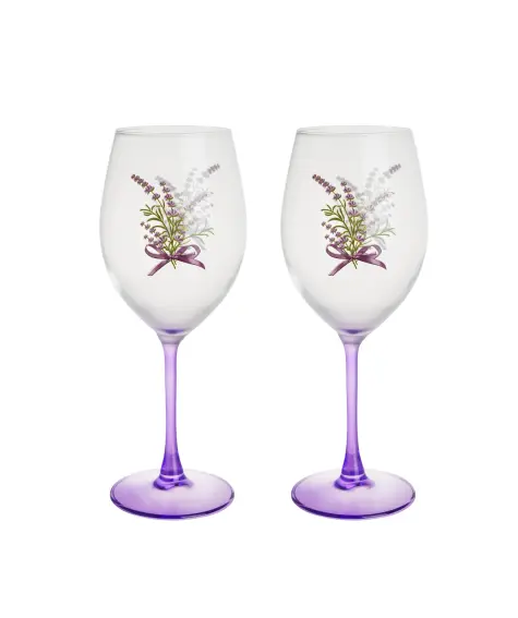 Weingläser Lavendel