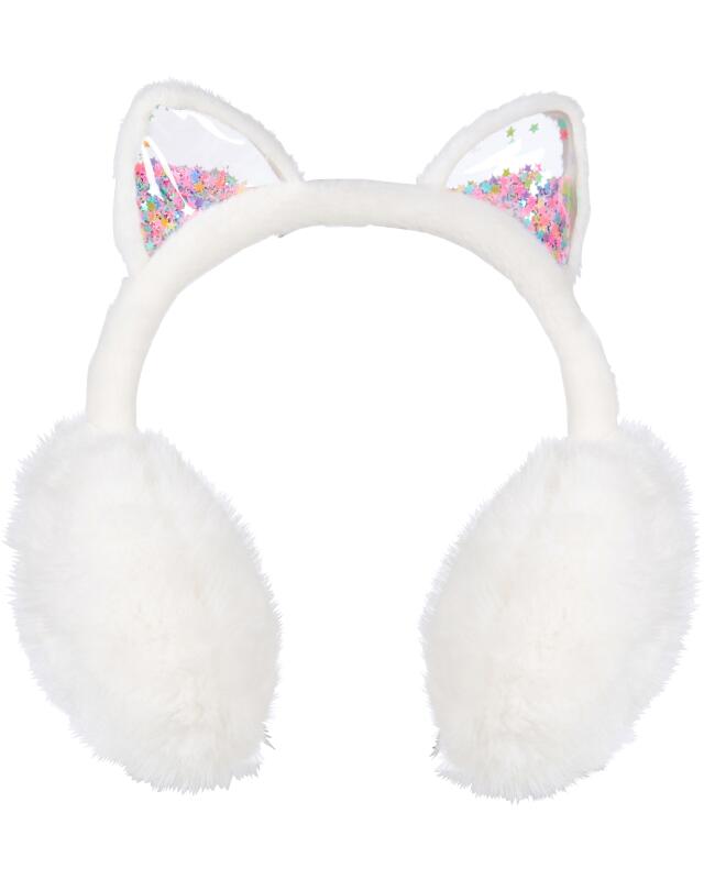 Ear warmers with cat ears for girls, white — KiK, authentic German product in Morocco