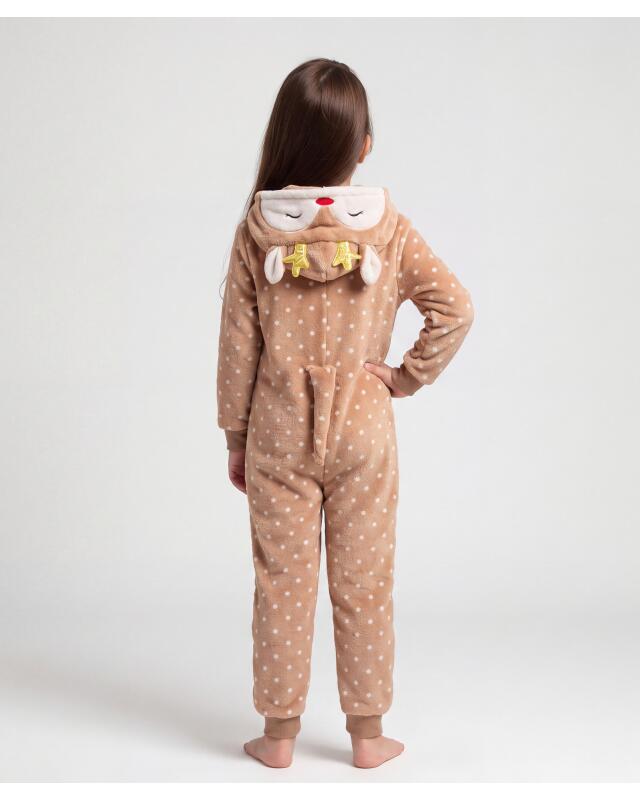جمبسوت نوم لعيد الميلاد للبنات، بني فاتح (KiK Schlaf-Jumpsuit Weihnachten (hellbraun)) — KiK, منتج ألماني أصلي في المغرب