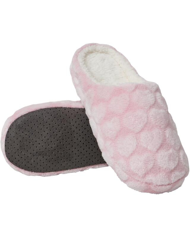 Chaussons en peluche femme, rose (KiK Plüsch-Hausschuhe (rosa)) — KiK, produit allemand authentique au Maroc