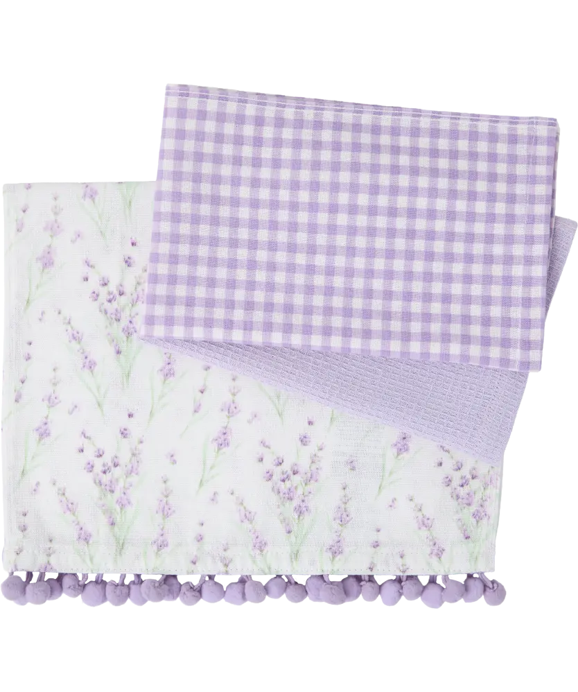 Geschirrtücher Lavendel, flieder/weiß