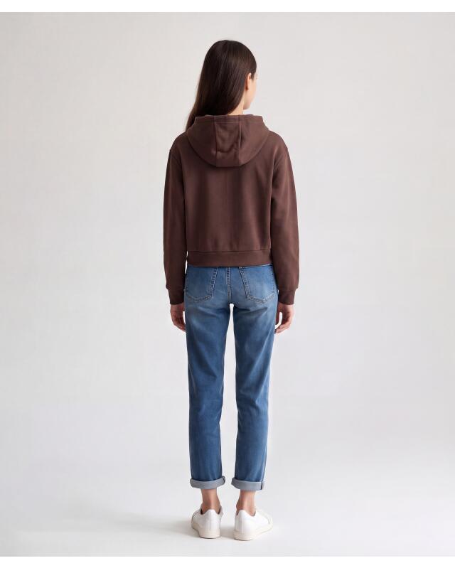 Veste sweat zippée de sport fille, marron (KiK Braune Sport-Sweatjacke (braun)) — KiK, produit allemand authentique au Maroc