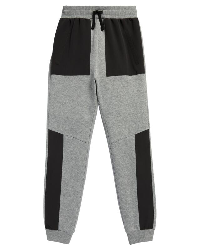 سروال رياضي للجري بإضافات من النايلون للأولاد، رمادي مبرقش (KiK Jogging-Sporthose mit Nylon-Einsätzen (grau melange)) — KiK, منتج ألماني أصلي في المغرب