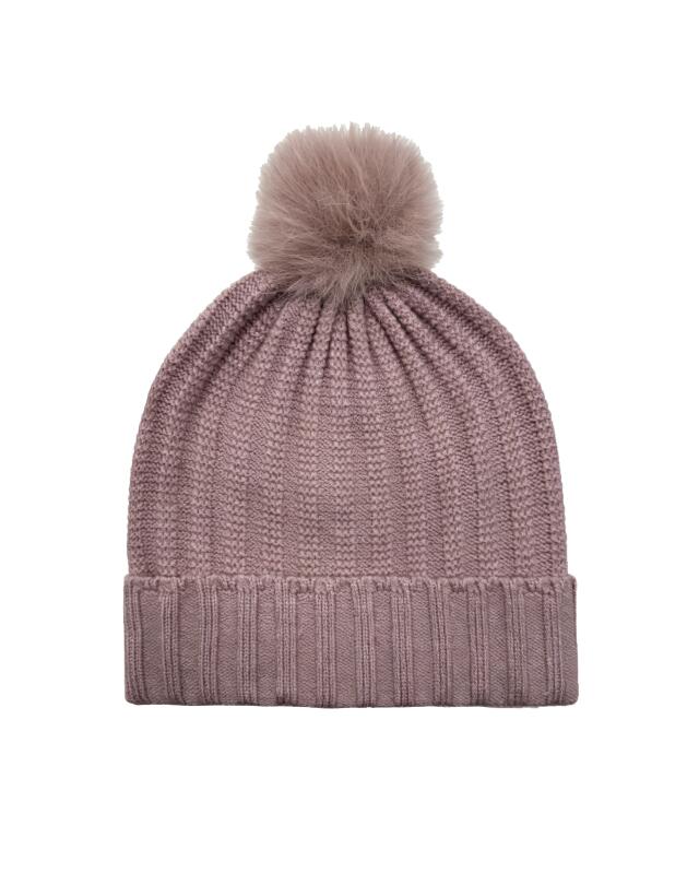 Bonnet en maille à revers femme, rose foncé — KiK, produit allemand authentique au Maroc