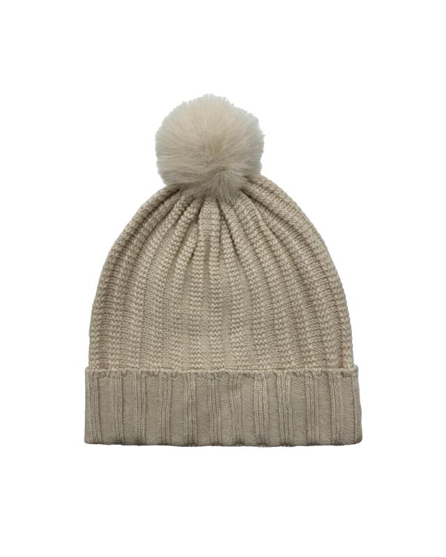Bonnet en maille à revers femme, écru — KiK, produit allemand authentique au Maroc