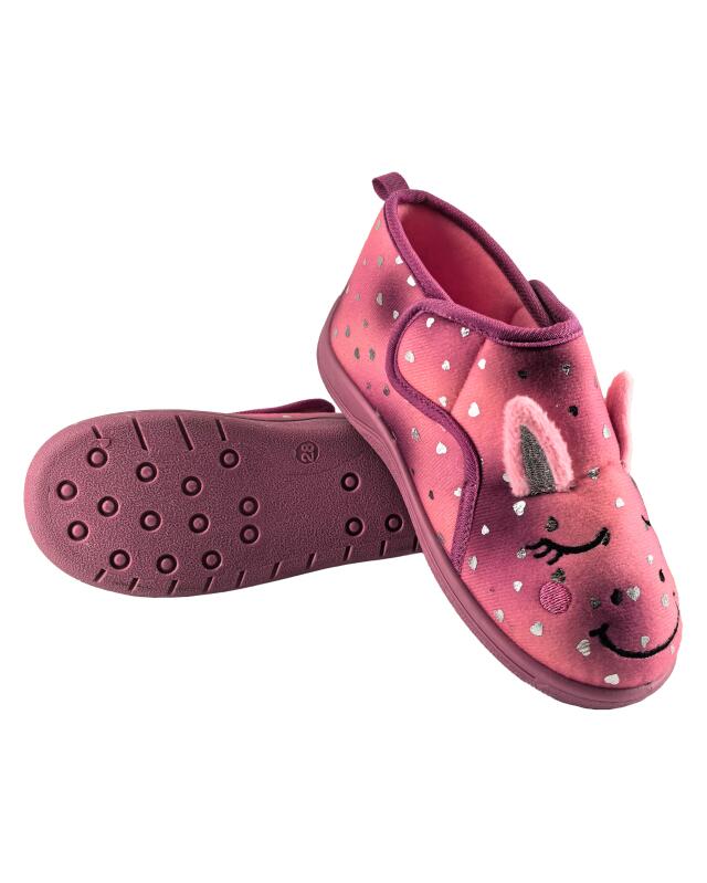 Chaussons de maternelle à motif animal fille, rose — KiK, produit allemand authentique au Maroc