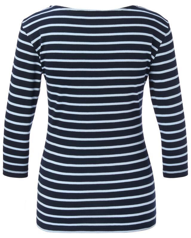 T-shirt à manches 3/4 femme, bleu marine/bleu clair (KiK Shirt mit 3/4-Ärmeln (dunkelblau/hellblau)) — KiK, produit allemand authentique au Maroc