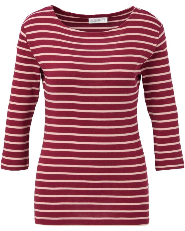 T-shirt à manches 3/4 femme, rouge/rose vif (KiK Shirt mit 3/4-Ärmeln (rot/pink)) — KiK, produit allemand authentique au Maroc