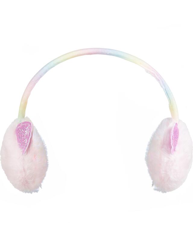Plush ear warmers for girls, pink — KiK, authentic German product in Morocco